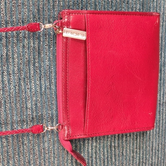 Brighton Beaded, Red Leather, Crossbody Mini-Bag - Picture 4 of 17